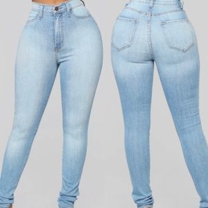 🦋Fashion Nova Light Blue Wash Denim